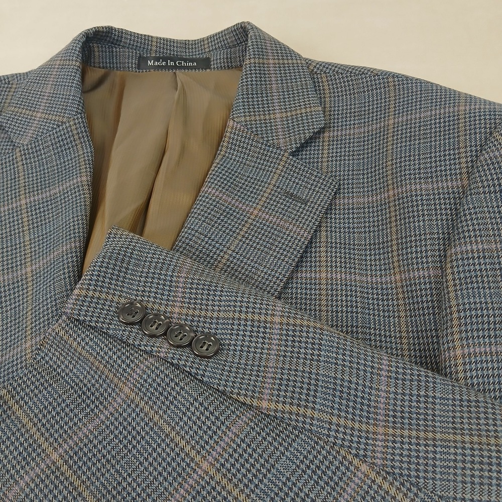 Pendleton 48R Mens Blazer Sport Coat Wool Brown 24x31 Glenn Plaid City‎ Boy